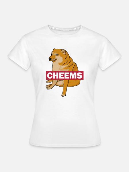 Meme dog Cheems - T-shirt dam - vit