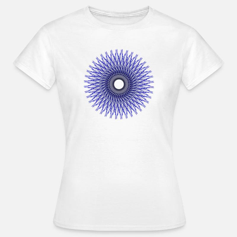 Blue radial star pattern - Women's T-Shirt - white