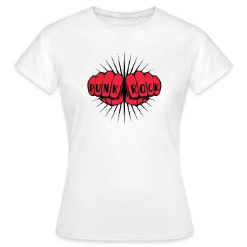 Punk rock punk rocker punk musique hard rock rock musique - T-shirt Femme - blanc - Devant - AI Model Female 172 dark (172cm)