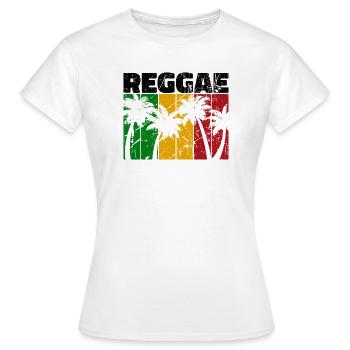 Reggae Caribbean Jamaica Reggae Music Music Vintage - Women's T-Shirt - white - Front - AI Model Female 172 dark (172cm)