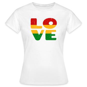 I love Jamaica Reggae Reggae Music Rasta - Women's T-Shirt - white - Front - AI Model Female 172 dark (172cm)