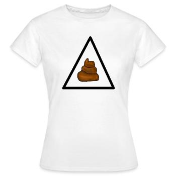 Attention merde, attention merde - T-shirt Femme - blanc - Devant - AI Model Female 172 dark (172cm)