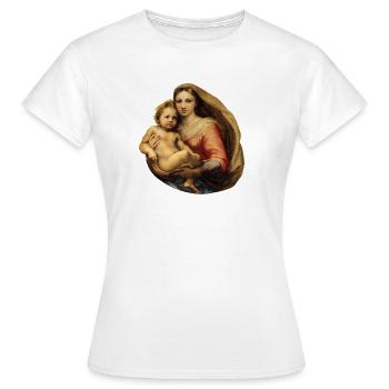 Sistine Madonna | Sistine Madonna | Raffael - T-shirt Femme - blanc - Devant - AI Model Female 172 dark (172cm)
