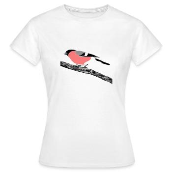 bouvreuil - T-shirt Femme - blanc - Devant - AI Model Female 172 dark (172cm)