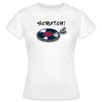 Scratchen Turntable Plattenspieler Beatbox Vinyl - Frauen T-Shirt - Weiß - Vorne - AI Model Female 172 dark (172cm)