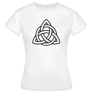 Triqueta celtique ou symbole triquetra BLANC - T-shirt Femme - blanc - Devant - AI Model Female 172 dark (172cm)