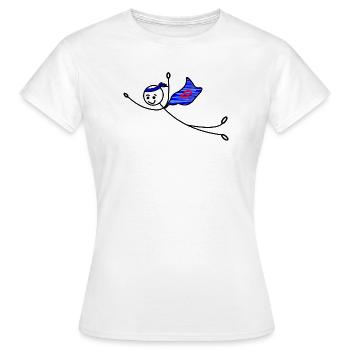 Stickmen de super-héros - T-shirt Femme - blanc - Devant - AI Model Female 172 dark (172cm)