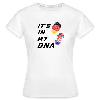 C'est dans mon ADN l'Allemagne et la Croatie - T-shirt Femme - blanc - Devant - AI Model Female 172 dark (172cm)