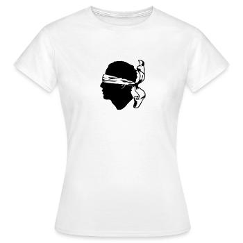 Korsika mit verbundenen Augen - Frauen T-Shirt - Weiß - Vorne - AI Model Female 172 dark (172cm)