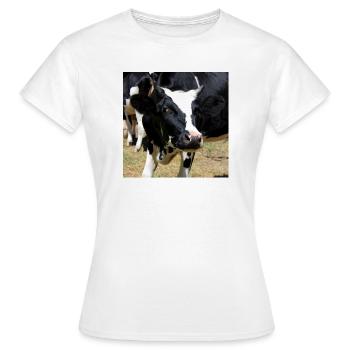 Affiche vache - T-shirt Femme - blanc - Devant - AI Model Female 172 dark (172cm)