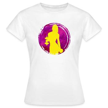 Dumbbell workout gym toning workout - Women's T-Shirt - white - Front - AI Model Female 172 dark (172cm)
