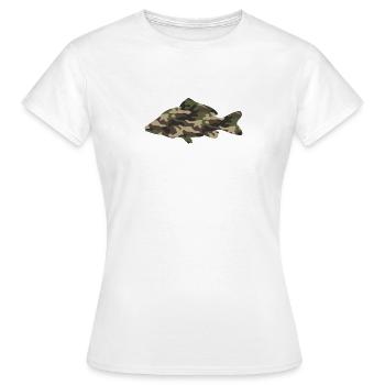 Carp Camouflage Hoodie - Women's T-Shirt - white - Front - AI Model Female 172 dark (172cm)