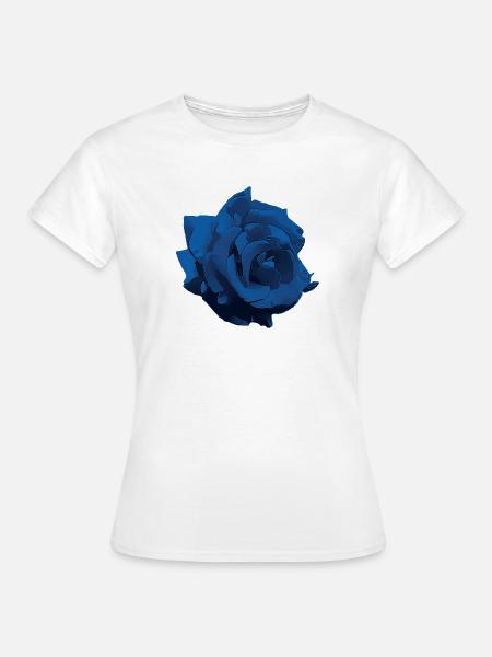Blume - Rose blue - Frauen T-Shirt - Weiß