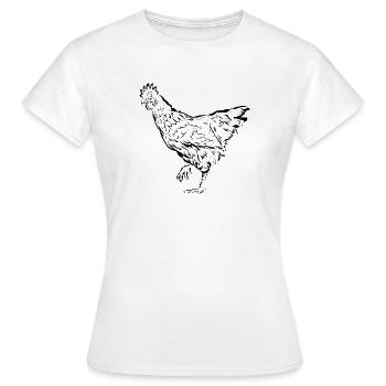 Poules poules - T-shirt Femme - blanc - Devant - AI Model Female 172 dark (172cm)