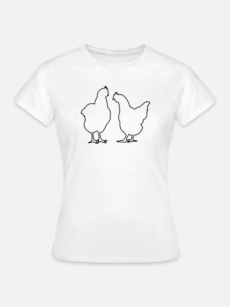 Hühner Hennen Huhn Federvieh Geflügel - Frauen T-Shirt - Weiß