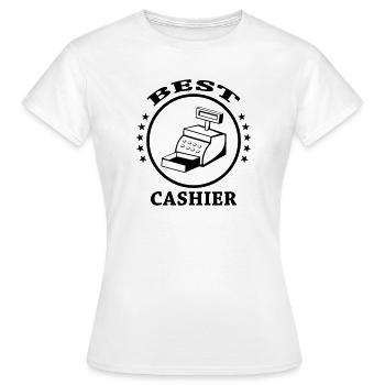 Beste Kassiererin - Frauen T-Shirt - Weiß - Vorne - AI Model Female 172 dark (172cm)