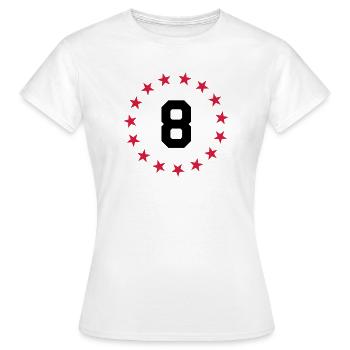 Chiffre 8 - T-shirt Femme - blanc - Devant - AI Model Female 172 dark (172cm)