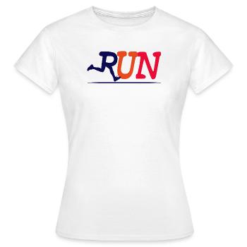 Course de course sport jogging course à pied sport marathon - T-shirt Femme - blanc - Devant - AI Model Female 172 dark (172cm)