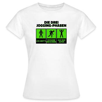 Lustig Laufen Rennen Jogging Training Witzig Sport - Frauen T-Shirt - Weiß - Vorne - AI Model Female 172 dark (172cm)