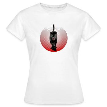 Black Cougar schwarzer Panther CB Cat Black - Frauen T-Shirt - Weiß - Vorne - AI Model Female 172 dark (172cm)