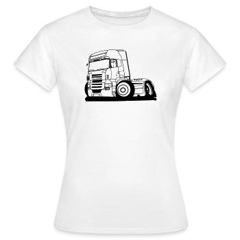 LKW Brummi - Frauen T-Shirt - Weiß - Vorne - AI Model Female 172 dark (172cm)