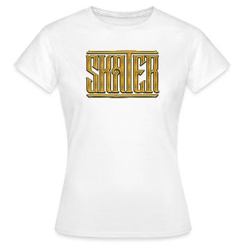 SK8R | | de skate | de skateboard Patineur - T-shirt Femme - blanc - Devant - AI Model Female 172 dark (172cm)