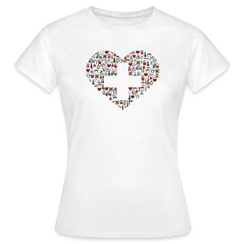 Premiers secours Médecine Infirmière Médecin Docteur - T-shirt Femme - blanc - Devant - AI Model Female 172 dark (172cm)