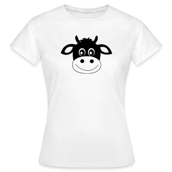 Vache Vaches Vaches Vaches bétail Animaux Agriculteurs Agriculteurs - T-shirt Femme - blanc - Devant - AI Model Female 172 dark (172cm)