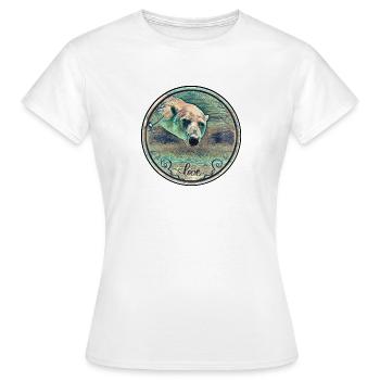 Ours polaire sous l'eau - T-shirt Femme - blanc - Devant - AI Model Female 172 dark (172cm)