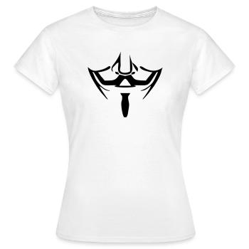 Anonymous Maske - Frauen T-Shirt - Weiß - Vorne - AI Model Female 172 dark (172cm)