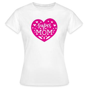 Super maman - T-shirt Femme - blanc - Devant - AI Model Female 172 dark (172cm)