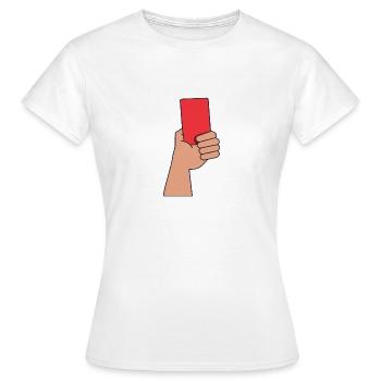 Football - carton rouge faute de l’arbitre - T-shirt Femme - blanc - Devant - AI Model Female 172 dark (172cm)