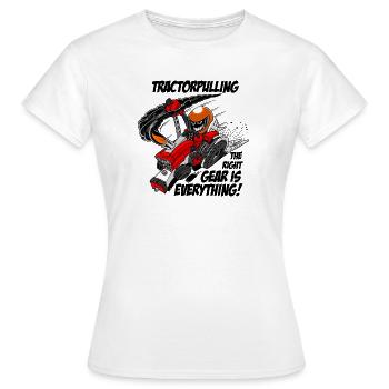 0966 tractor pulling - Women's T-Shirt - white - Front - AI Model Female 172 dark (172cm)