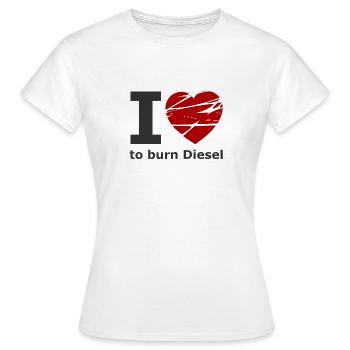 Car, diesel and gasoline - Women's T-Shirt - white - Front - AI Model Female 172 dark (172cm)