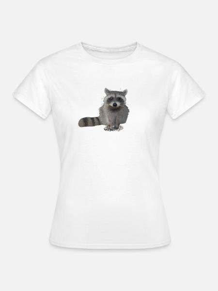 Waschbär - Frauen T-Shirt - Weiß