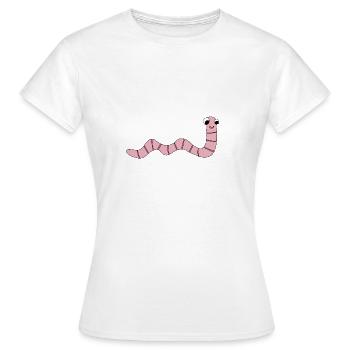 Regenwurm *** blanko - Frauen T-Shirt - Weiß - Vorne - AI Model Female 172 dark (172cm)