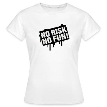 Kein Risiko, keine Zeit, Celebration Design - Frauen T-Shirt - Weiß - Vorne - AI Model Female 172 dark (172cm)