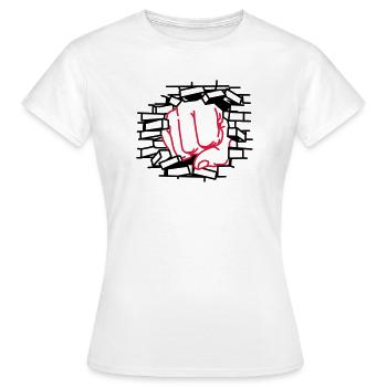 Poing, poing, poing - T-shirt Femme - blanc - Devant - AI Model Female 172 dark (172cm)