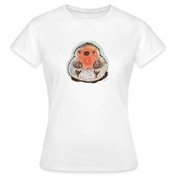 Bubble Robin - Frauen T-Shirt - Weiß - Vorne - AI Model Female 172 dark (172cm)