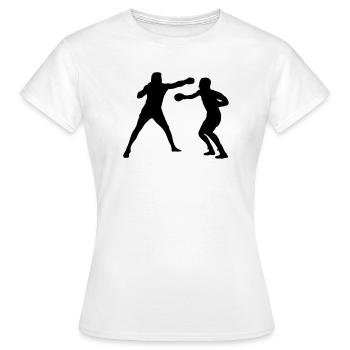 Entraînement de combat de boxe - T-shirt Femme - blanc - Devant - AI Model Female 172 dark (172cm)
