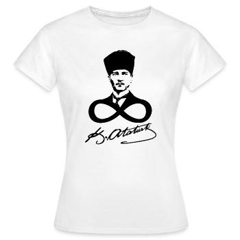 Atatürk-Signatur - Frauen T-Shirt - Weiß - Vorne - AI Model Female 172 dark (172cm)