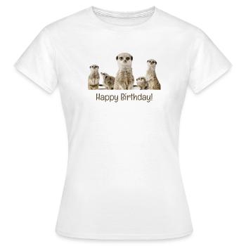 Bon anniversaire - T-shirt Femme - blanc - Devant - AI Model Female 172 dark (172cm)