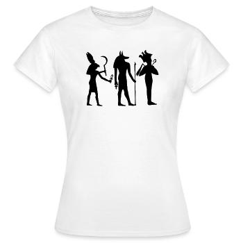 Écriture hiéroglyphique égyptienne dans les pyramides de - T-shirt Femme - blanc - Devant - AI Model Female 172 dark (172cm)