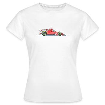 Course de voitures de course - T-shirt Femme - blanc - Devant - AI Model Female 172 dark (172cm)