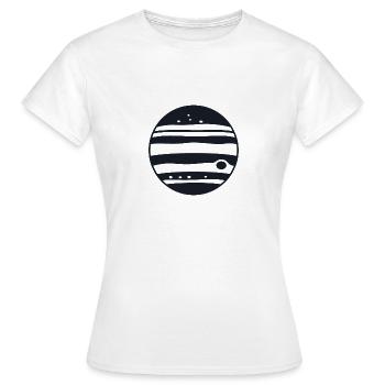 Planète Jupiter - T-shirt Femme - blanc - Devant - AI Model Female 172 dark (172cm)