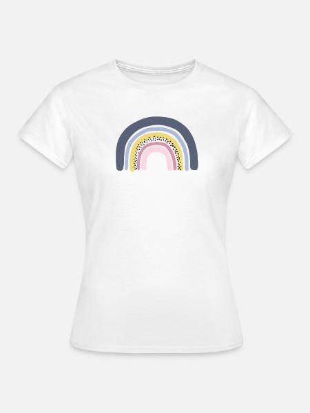 Regenbogen pastell - Frauen T-Shirt - Weiß