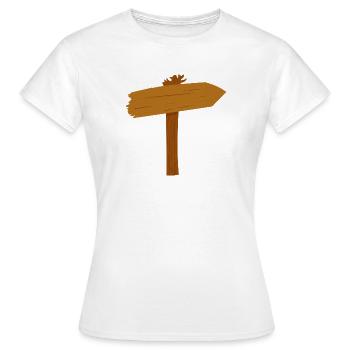 Signpost Path Path Direction - Women's T-Shirt - white - Front - AI Model Female 172 dark (172cm)