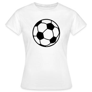 Logo de football ballon pour logo d’association sur les vêtements - T-shirt Femme - blanc - Devant - AI Model Female 172 dark (172cm)