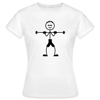 Krafttraining mit viel Gewicht - Frauen T-Shirt - Weiß - Vorne - AI Model Female 172 dark (172cm)