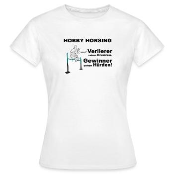 Losers see limits, winners see hurdles - Women's T-Shirt - white - Front - AI Model Female 172 dark (172cm)